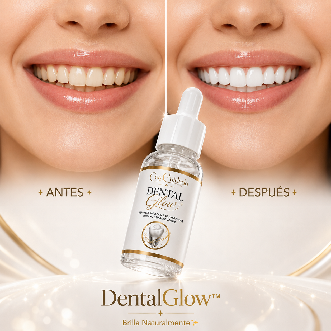 DentalGlow™ – Reparación y Blanqueamiento Total
